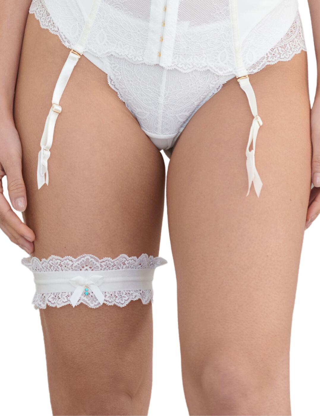 Pour Moi Divine Garter - Ivory - S/M