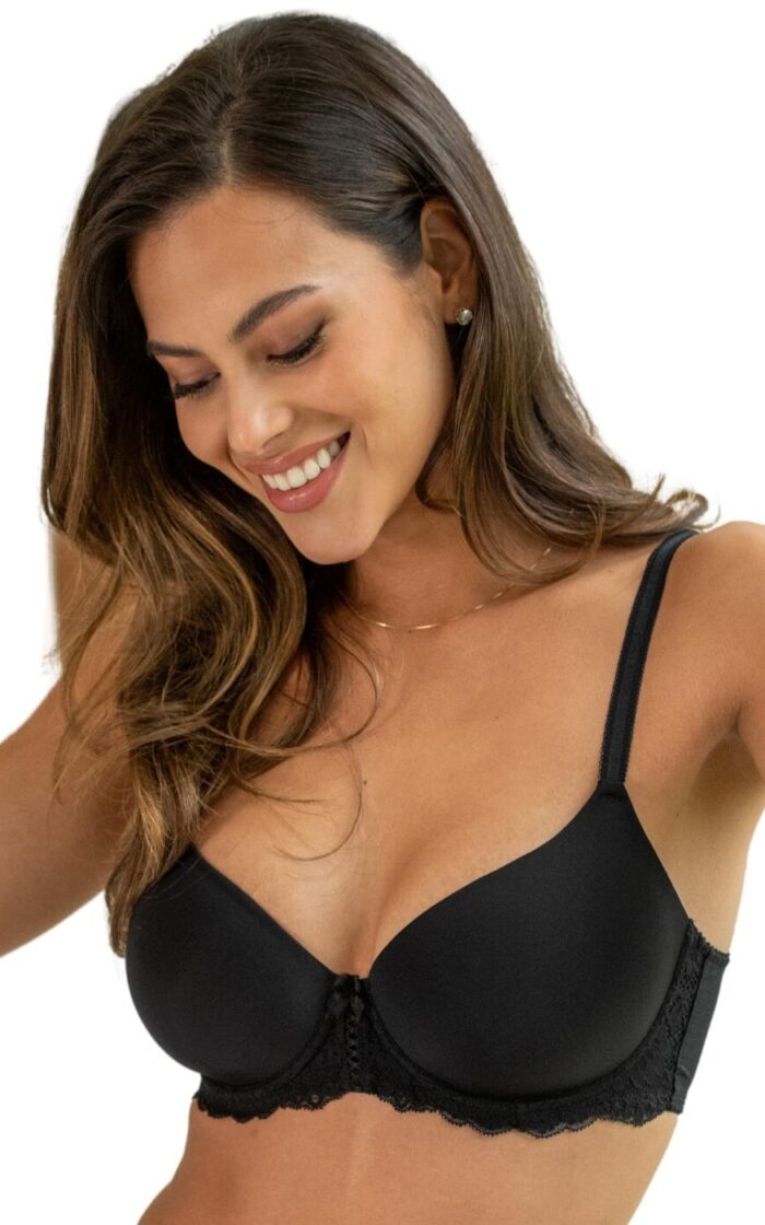 Pour Moi Fleur Padded Balcony Bra - Black - 32A