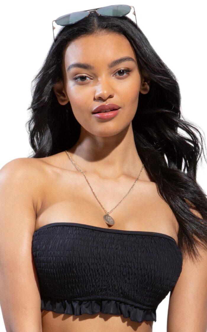 Pour Moi Free Spirit Strapless Bikini Top - Black - 32DD