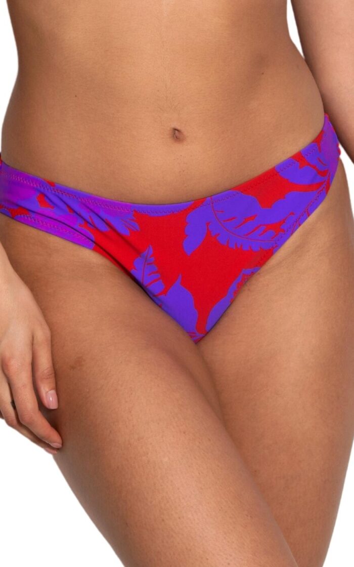 Pour Moi Heatwave Bikini Brief - Red/Purple - XS - 8
