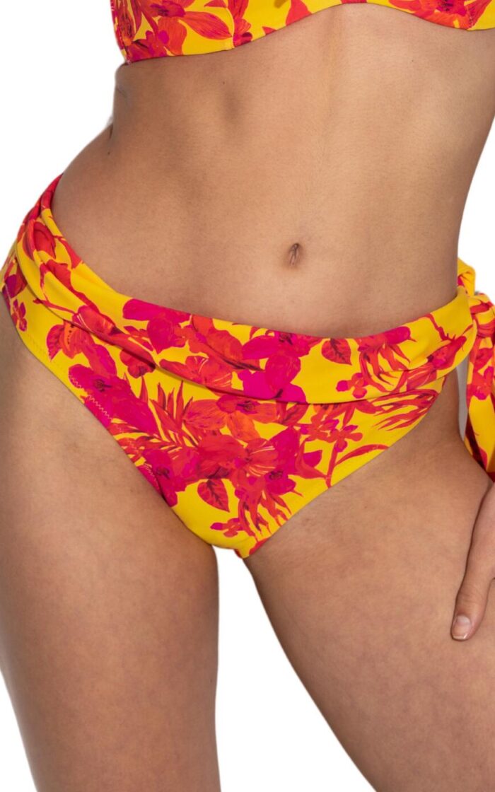 Pour Moi Heatwave Tie Bikini Brief - Yellow Floral - S - 10