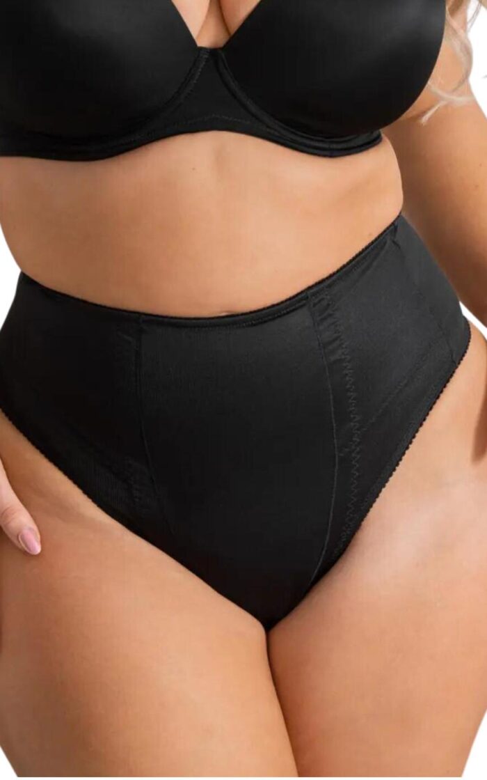 Pour Moi Hourglass Firm Control Thong - Black - M - 12