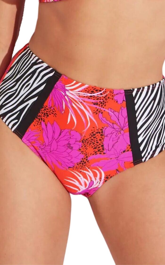 Pour Moi In The Mix Tummy Control Bikini Brief - Animal Mix - 2XL - 18