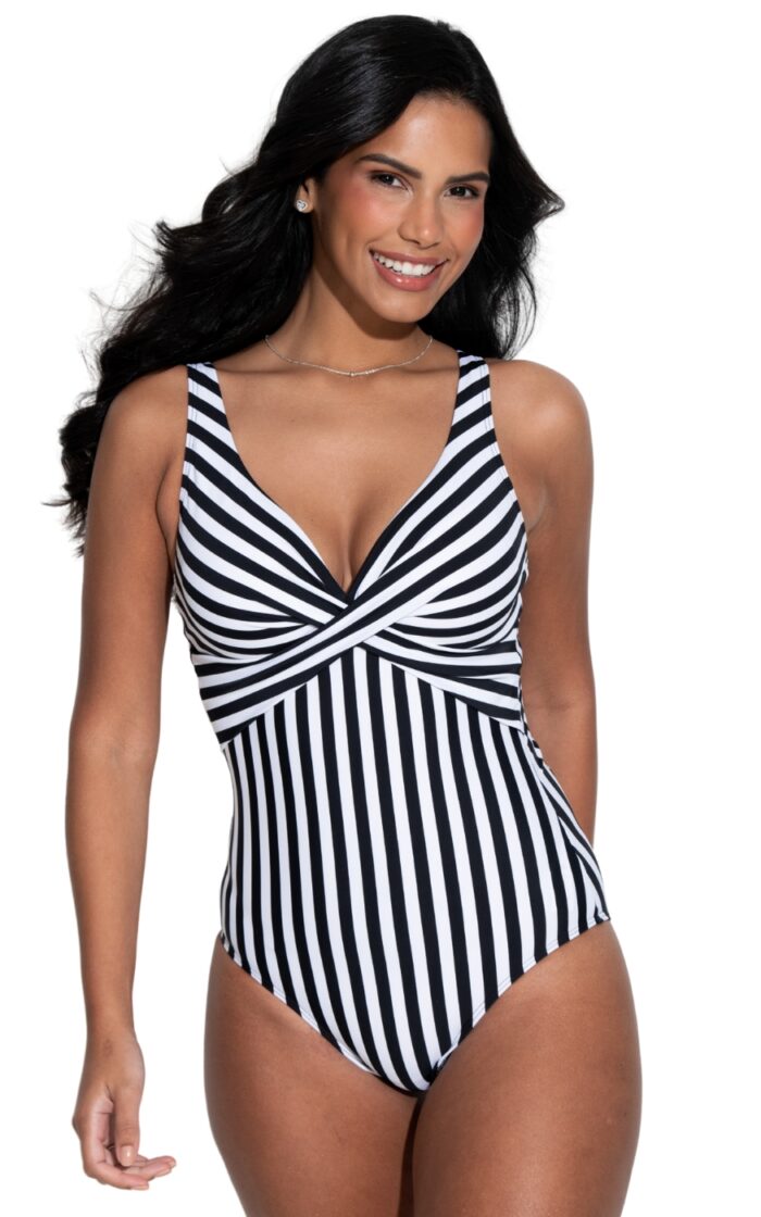 Pour Moi Indonesia Ruched Tummy Control Swimsuit - Mono - XS - 8