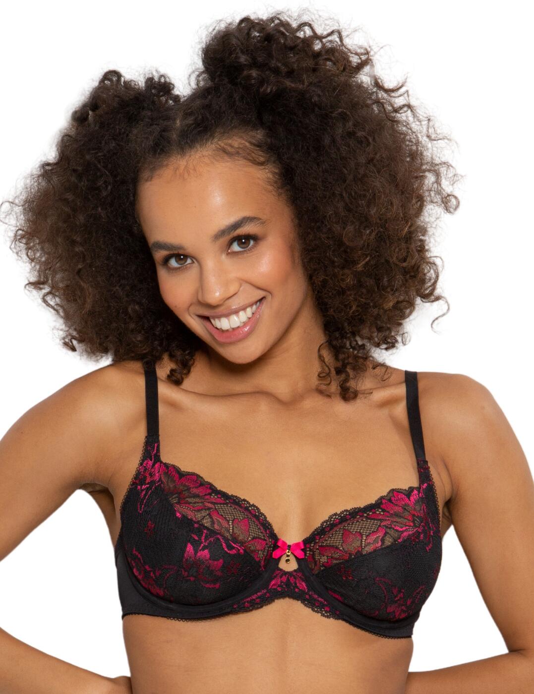 Pour Moi J'Adore Non Padded Bra - Black/Pink - 38F
