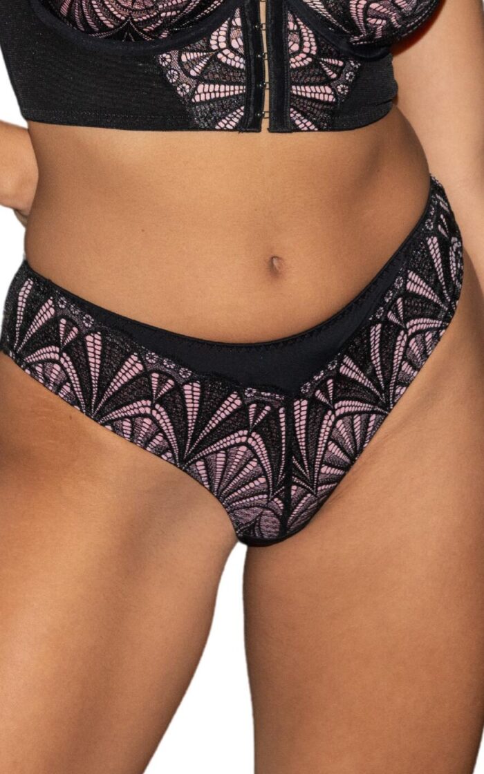 Pour Moi New Romance Brief - Black/Rose - XS - 8