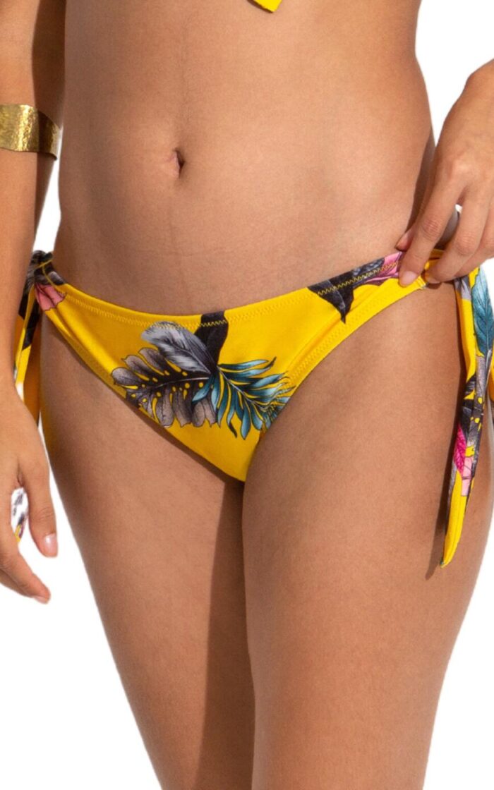 Pour Moi Paradiso Tie Side Bikini Brief - Yellow - M - 12