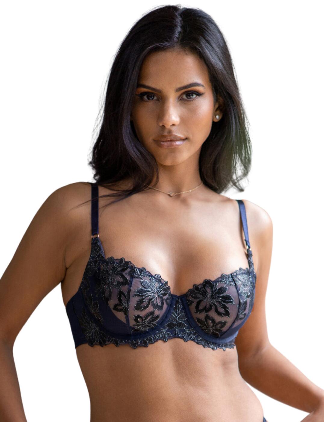 Pour Moi Roxie Underwired Bra - Midnight/Black - 32C