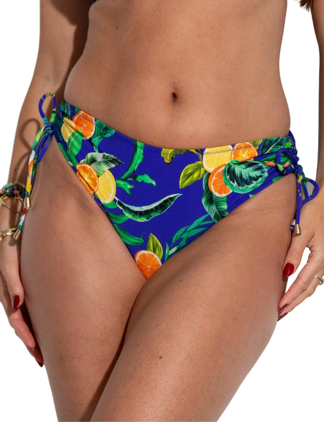 Pour Moi Santa Cruz Bikini Brief - Blue Tropical - XS - 8