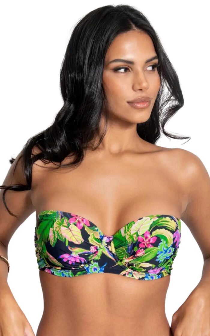 Pour Moi St Lucia Strapless Padded Bikini Top - Tropical - 32C