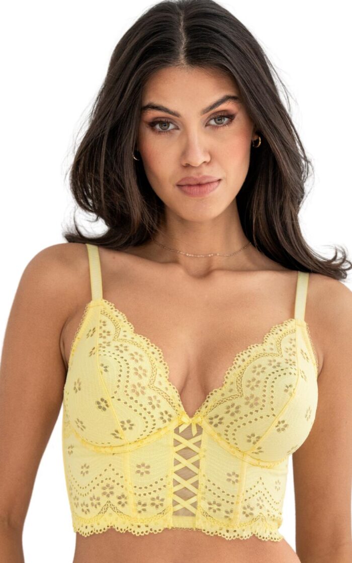 Pour Moi Swoon Bustier Bra - Lemon - 32B