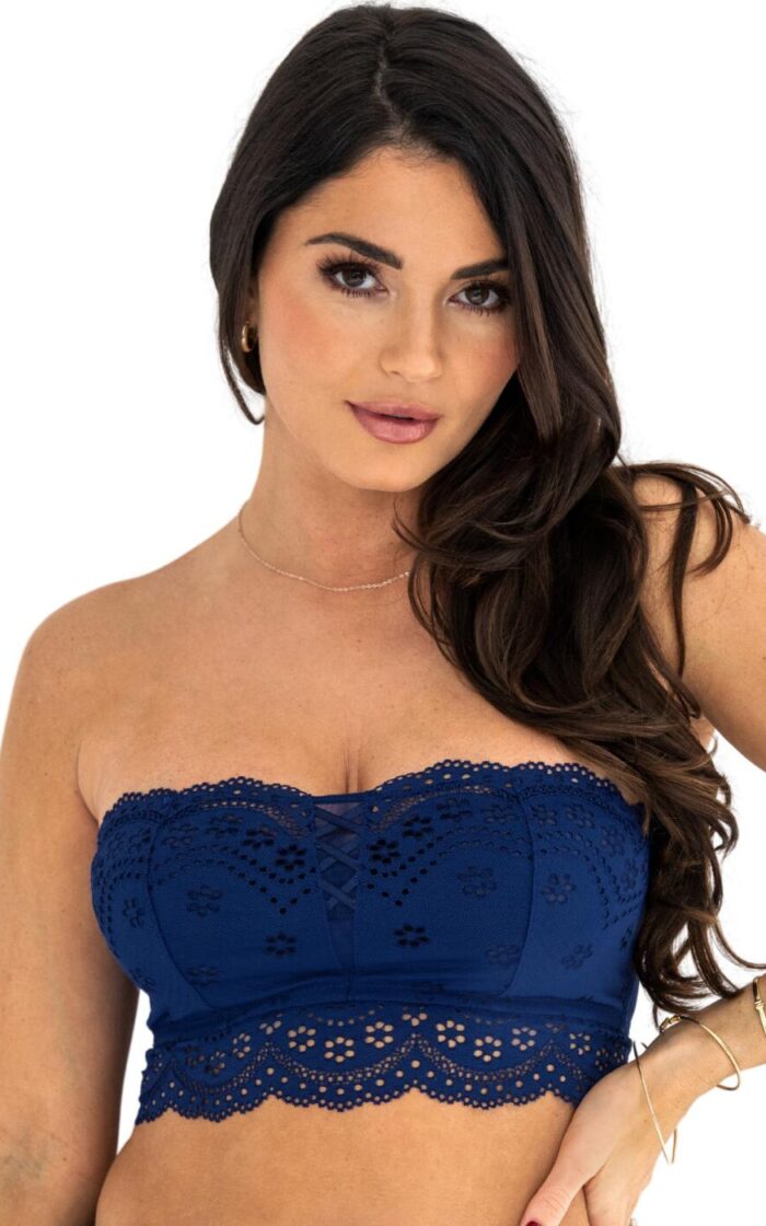 Pour Moi Swoon Longline Bra - Navy - 32C