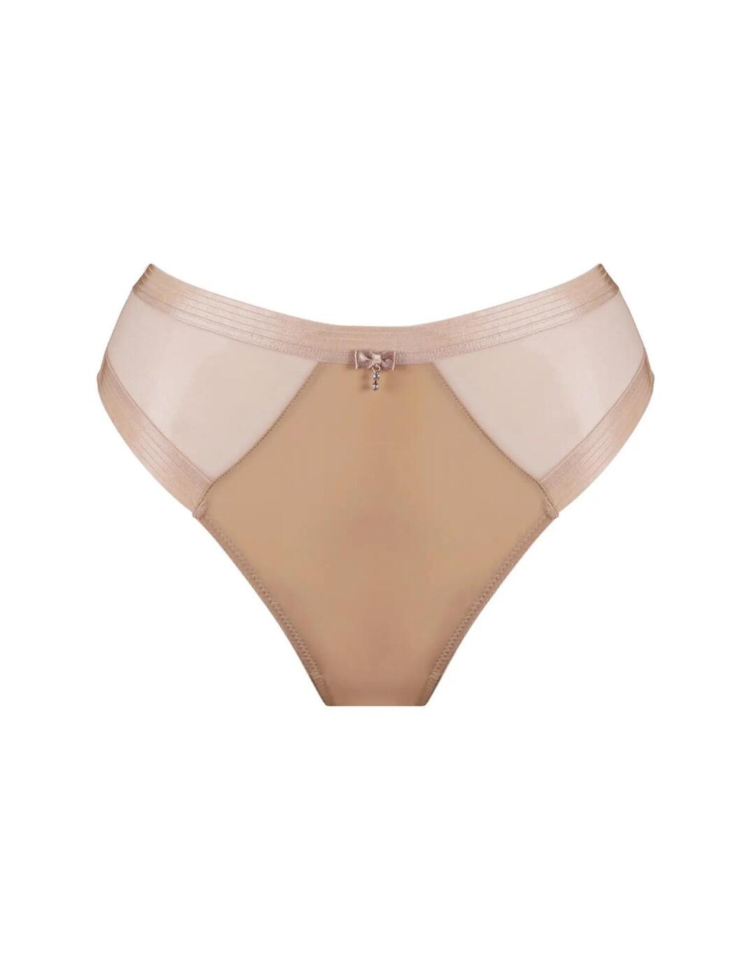 Pour Moi Viva Luxe High Leg Brief - Toffee - XS - 8