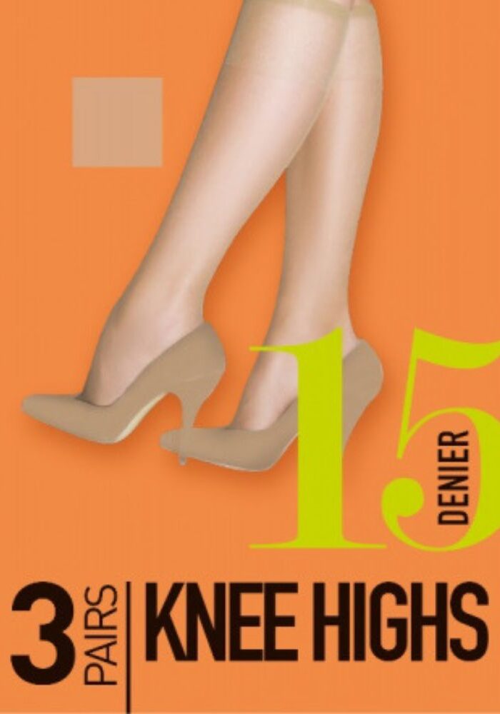 Pretty Polly 15 Denier Knee High Socks 3 Pair Pack