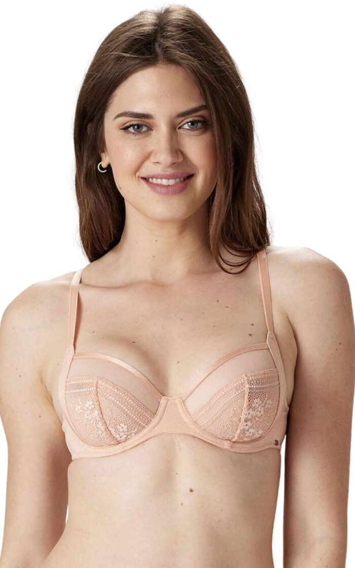 Pretty Polly Botanical Lace Balcony Bra - Blush - 30FF