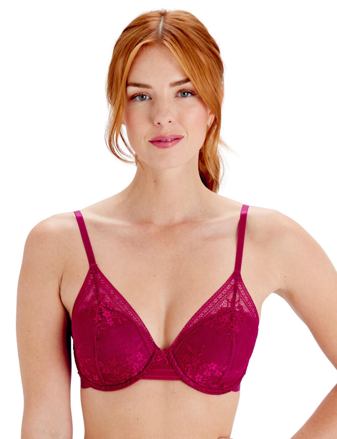 Pretty Polly Botanical Lace High Apex Bra - Fuchsia - 36D