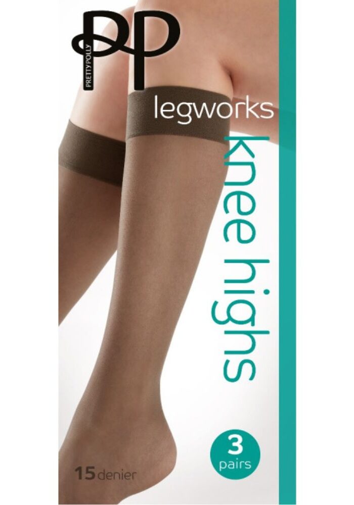 Pretty Polly Comfort Top Knee Highs 3 Pair Pack