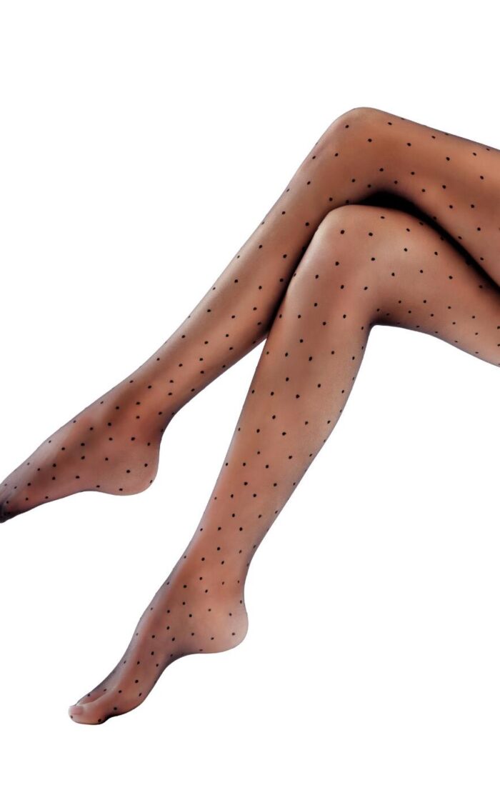 Pretty Polly Continuity Fashion Pinspot Tights - Black - One Size