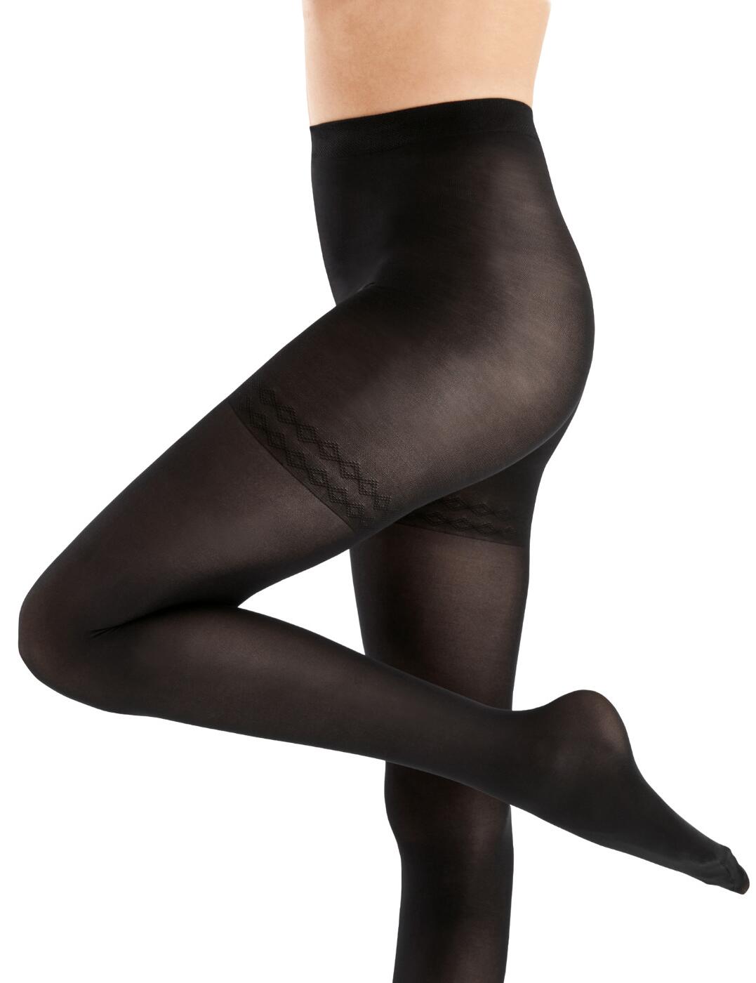 Pretty Polly In Shape Opaque 40D Bodyshaper Tights - Black - S/M