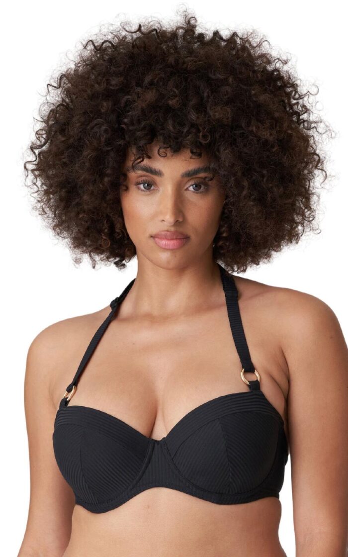 Prima Donna Sahara Padded Balcony Bikini Top - Black - 30E