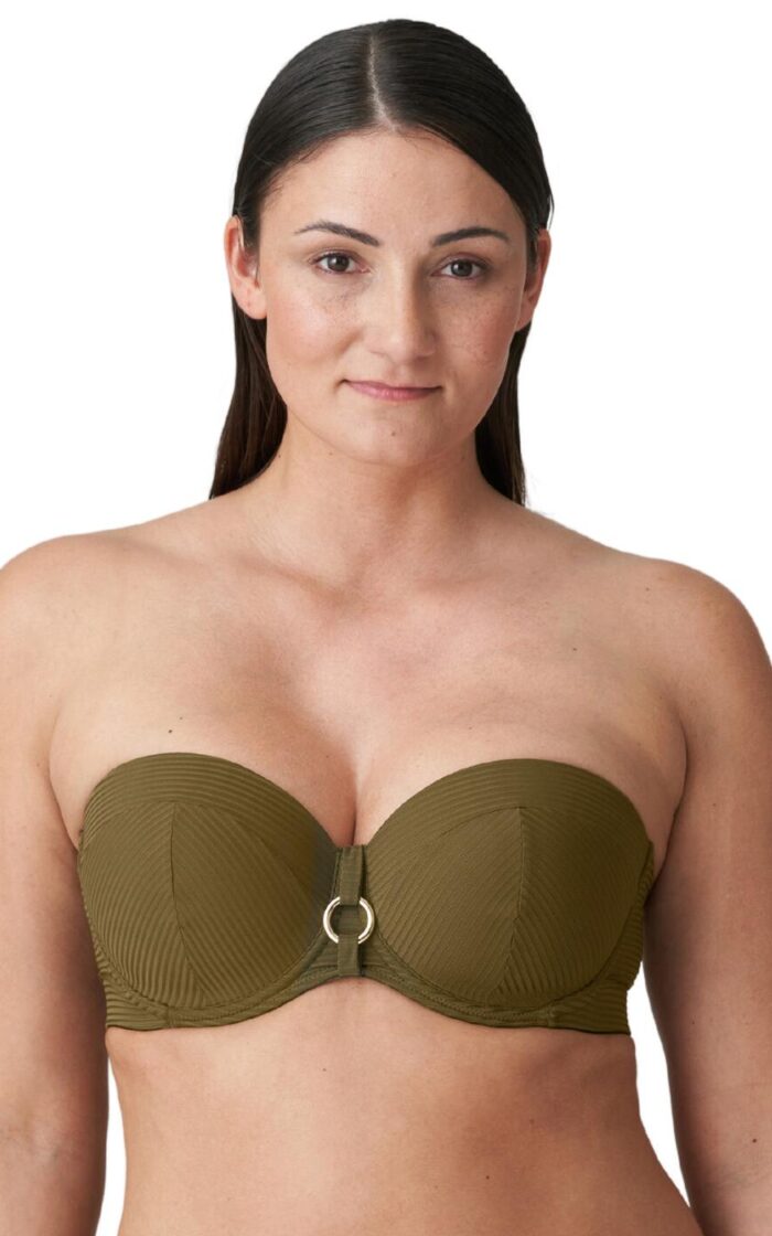Prima Donna Sahara Strapless Bikini Top - Olive - 36F