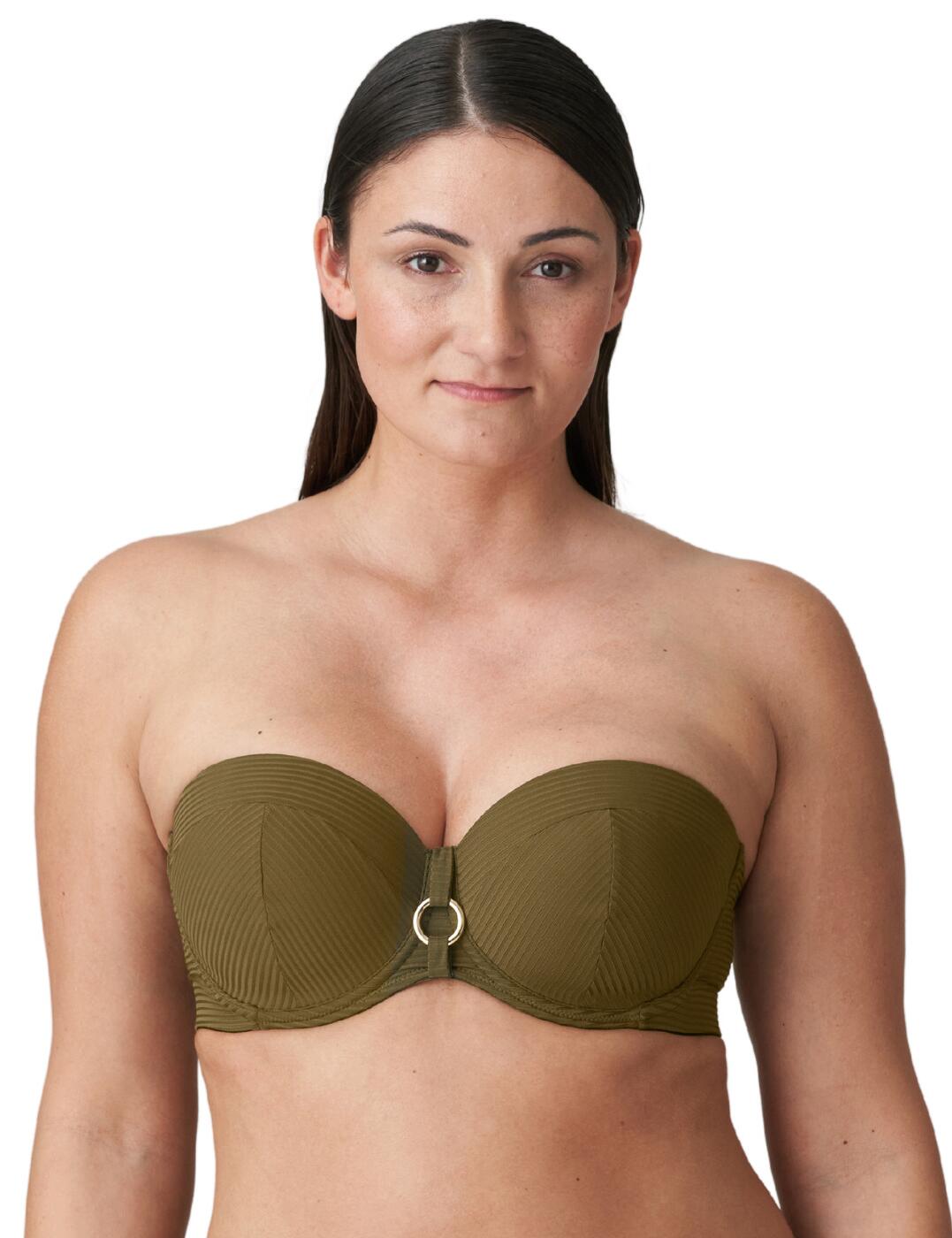 Prima Donna Sahara Strapless Bikini Top - Olive - 36F