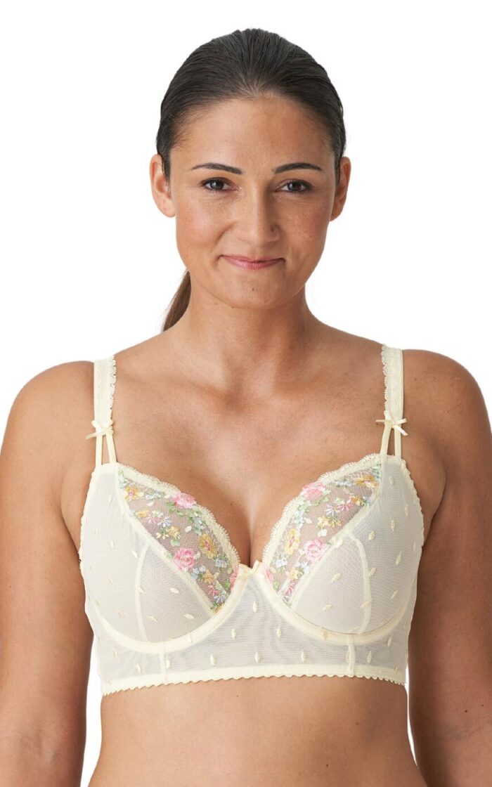 Prima Donna Sedaine Plunge Longline Bra - French Vanilla - 34E