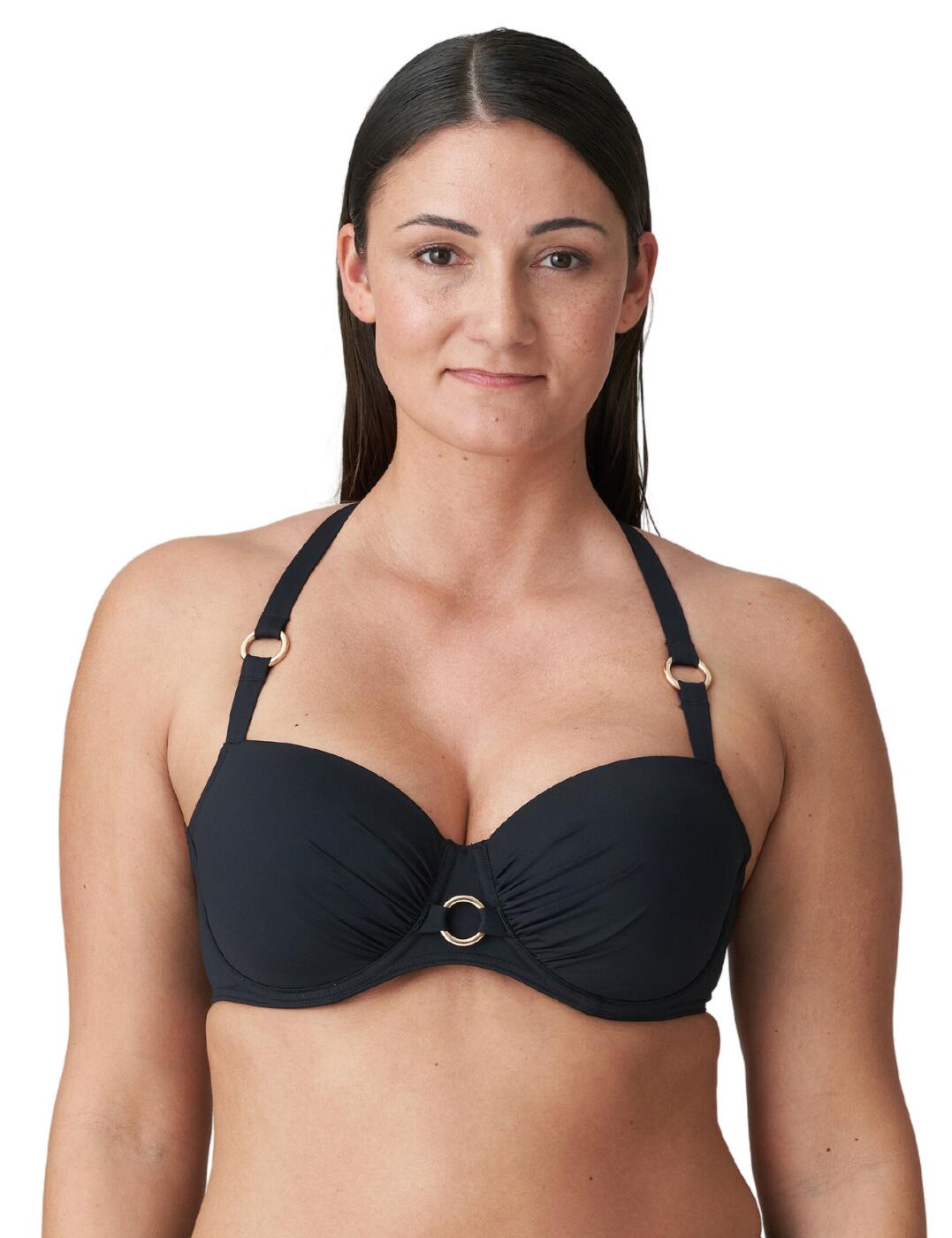 Prima Donna Swim Damietta Padded Balcony Bikini Top - Black - 32F