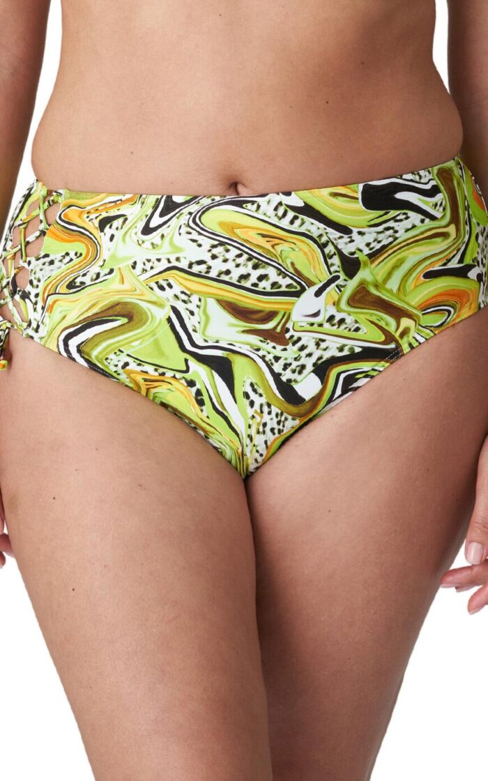 Prima Donna Swim Jaguarau Full Bikini Brief - Lime Swirl - M - 12