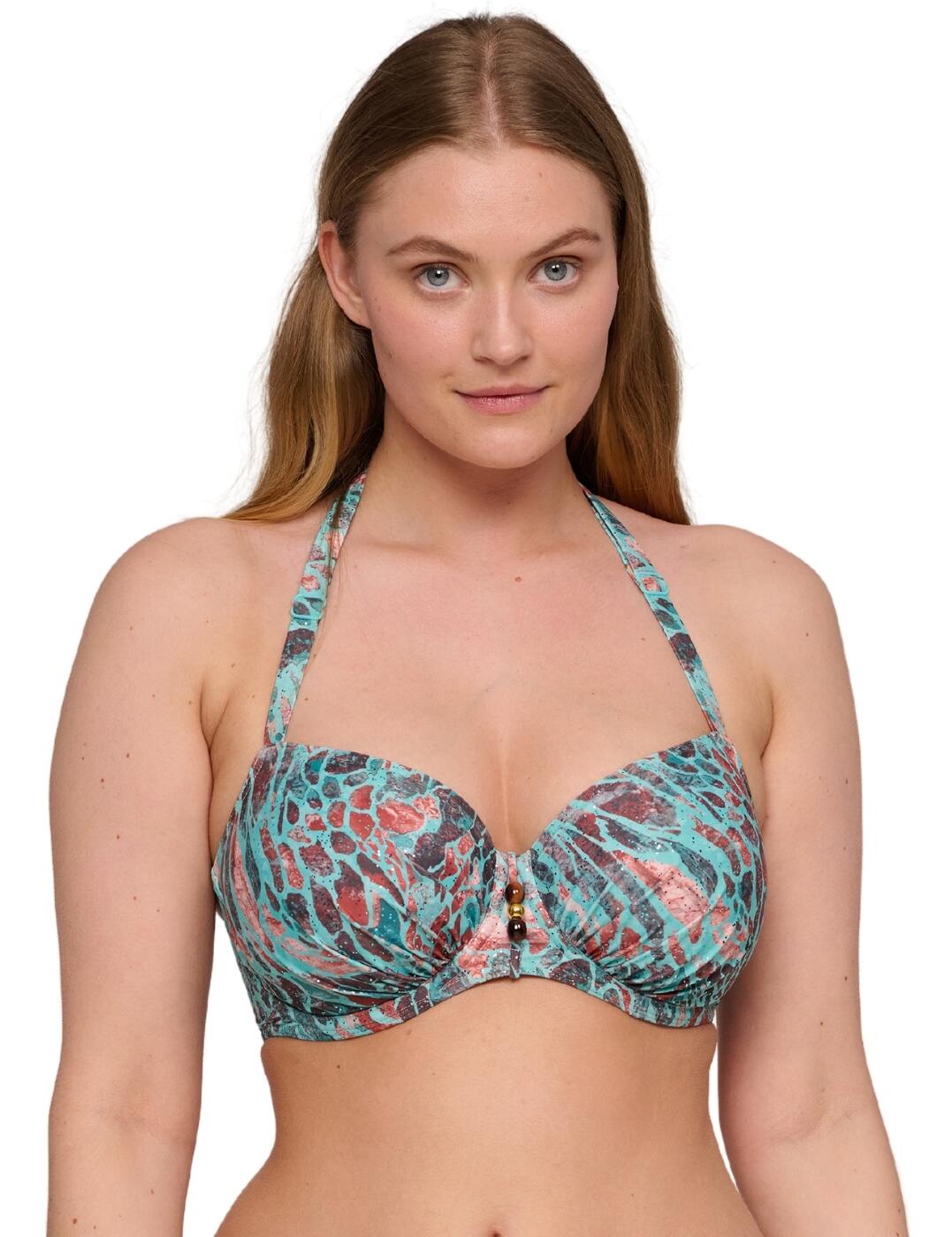 Prima Donna Swim Riyad Full Cup Bikini Top - Turquoise Seas - 34D