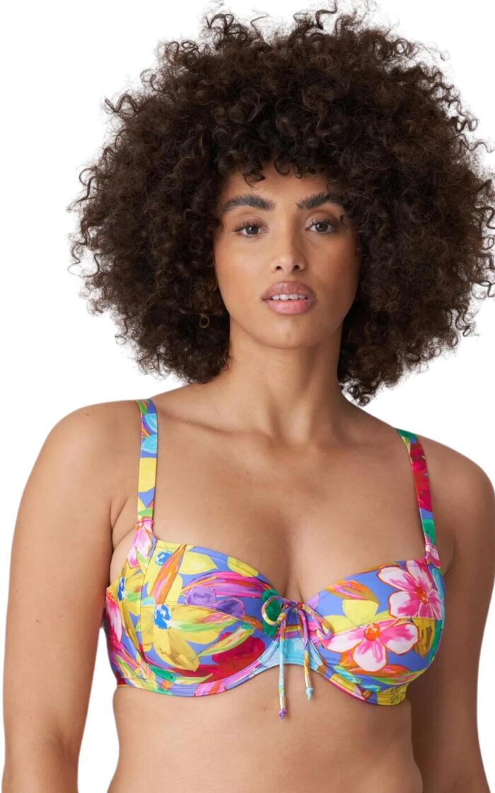 Prima Donna Swim Sazan Full Cup Bikini Top - Blue Bloom - 34E
