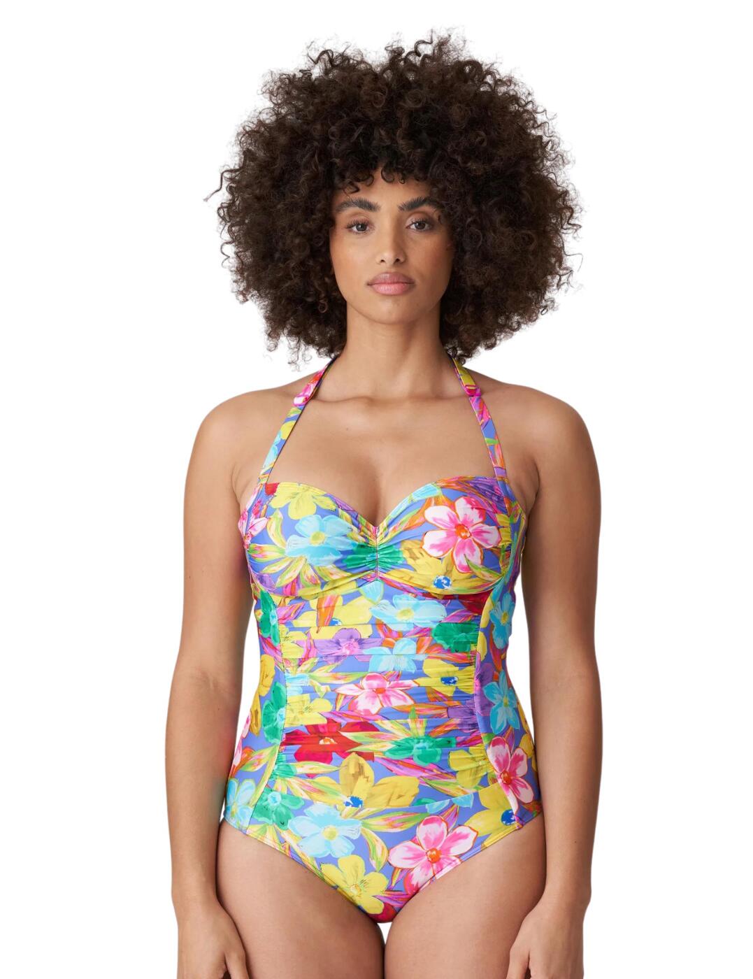 Prima Donna Swim Sazan Full Cup Control Swimsuit - Blue Bloom - 38F