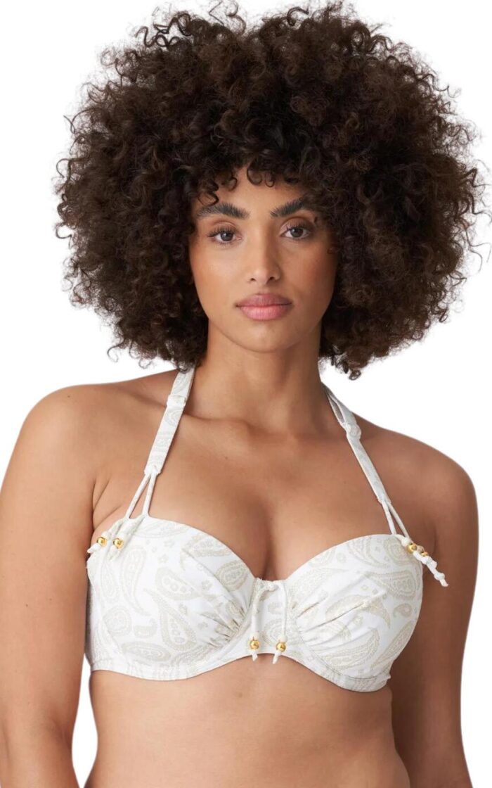 Prima Donna Swim Sidari Padded Balcony Bikini Top - White Yacht - 34G
