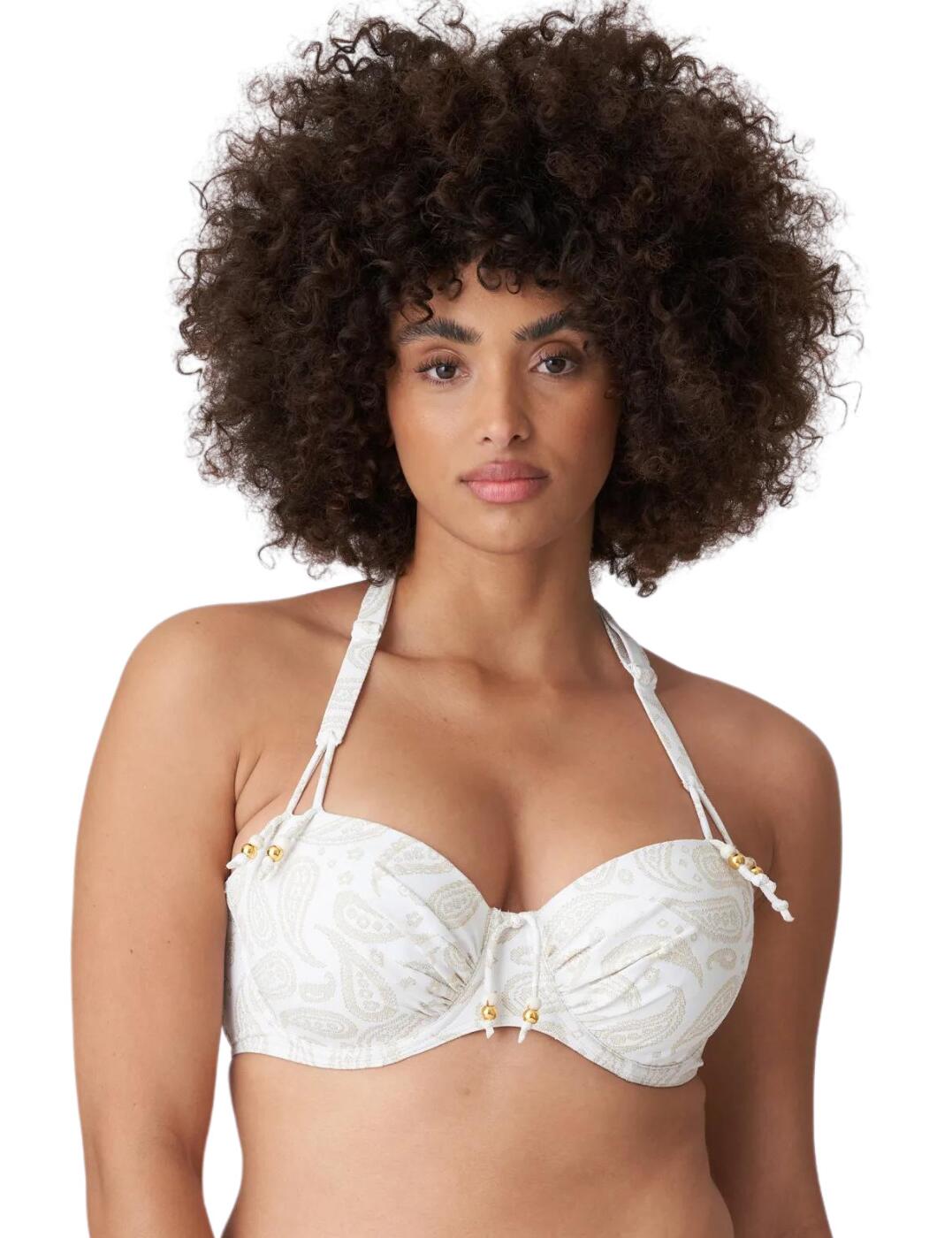 Prima Donna Swim Sidari Padded Balcony Bikini Top - White Yacht - 34G