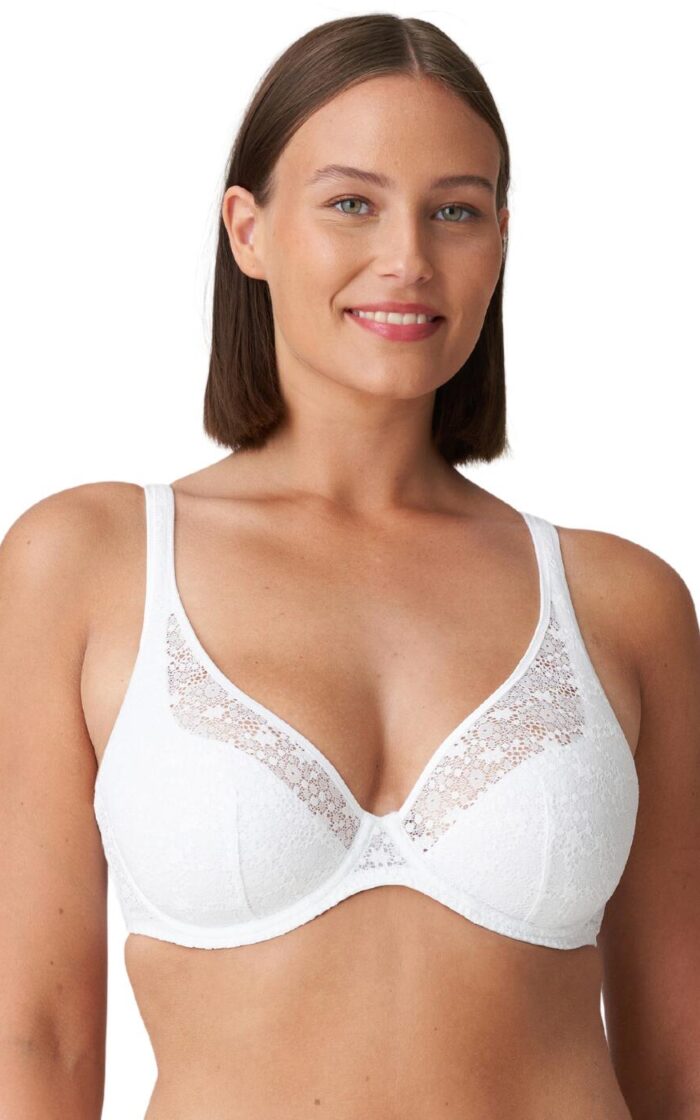 Prima Donna Twist Epirus Half Padded Plunge Bra - White - 36C