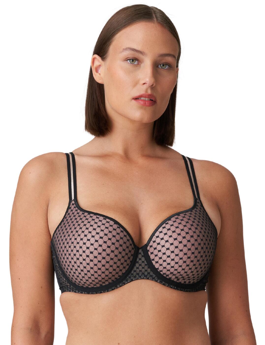 Prima Donna Twist Glass Beach Padded Heartshape Bra - Black - 40D