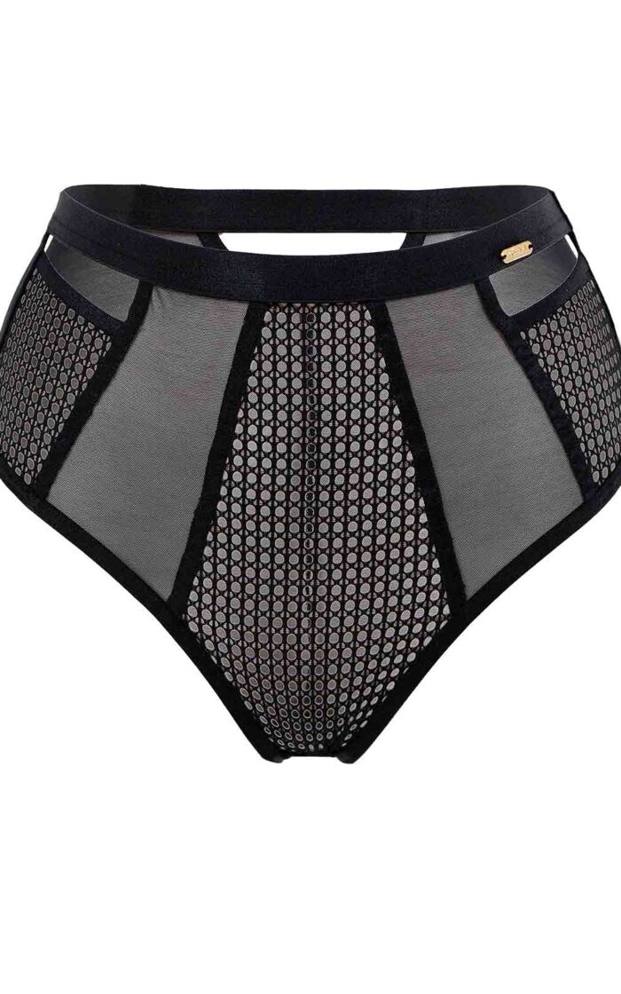 Pulse Mesh High Leg Deep Brief Panties