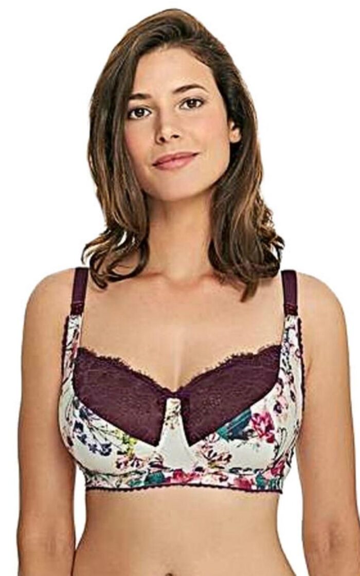 Royce Florence Nursing and Maternity Bra - Cream/Aubergine