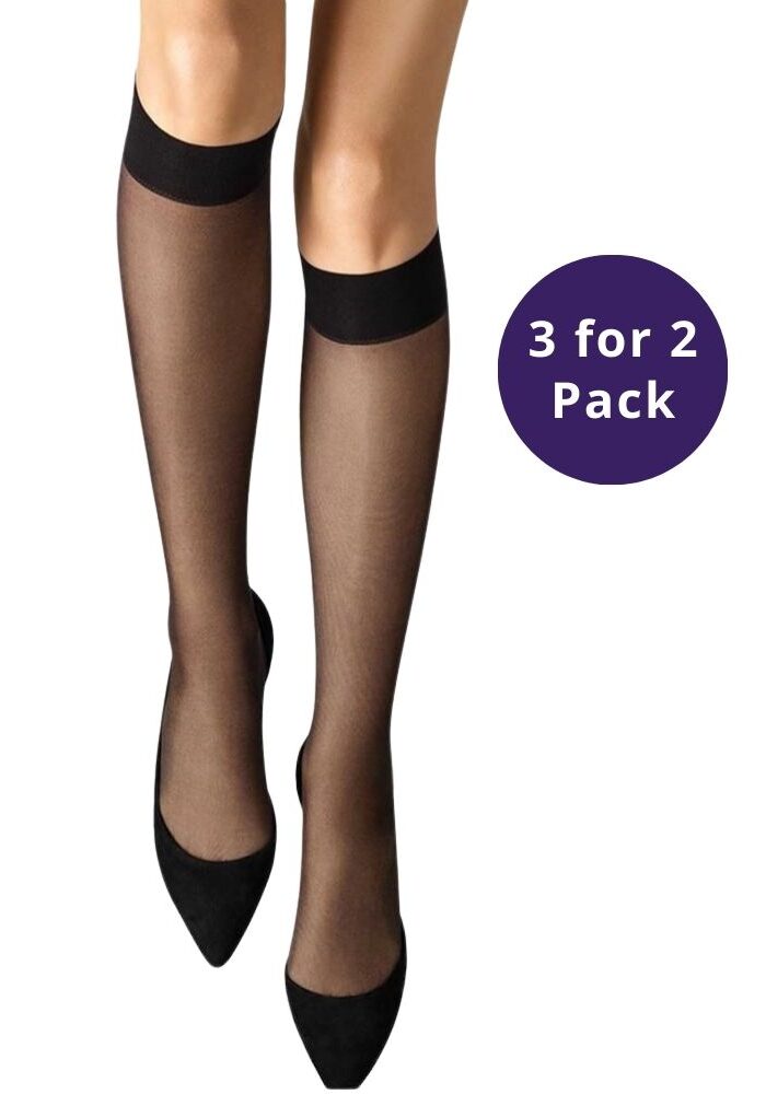 Satin Touch Wolford Knee Highs 3 for 2 Pack