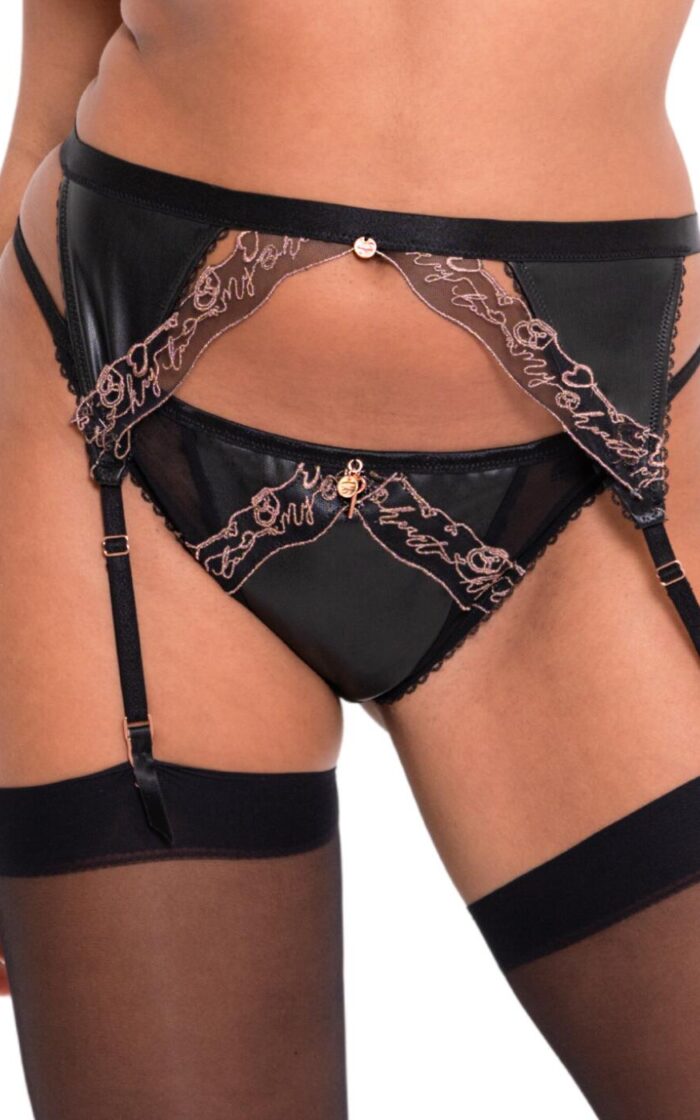 Scantilly By Curvy Kate Key To My Heart Bare Faced Brief - Black - L - 14