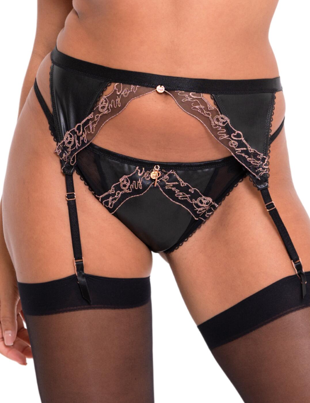 Scantilly By Curvy Kate Key To My Heart Bare Faced Brief - Black - L - 14