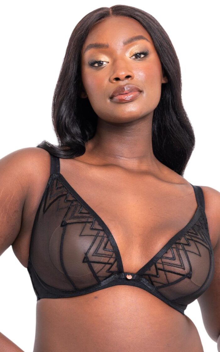 Scantilly Curvy Kate Voltage Deep Plunge Bra - Black - 32F