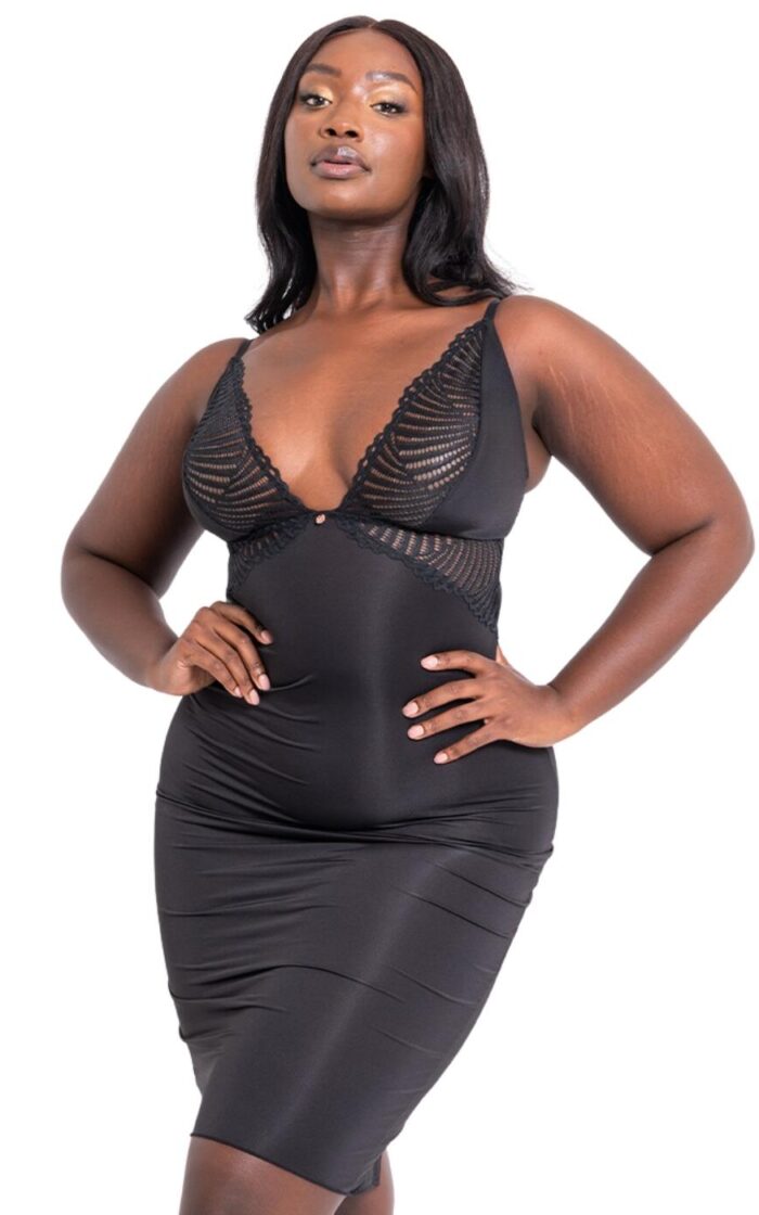 Scantilly by Curvy Kate After Hours Slip Dress - Black - S - 10