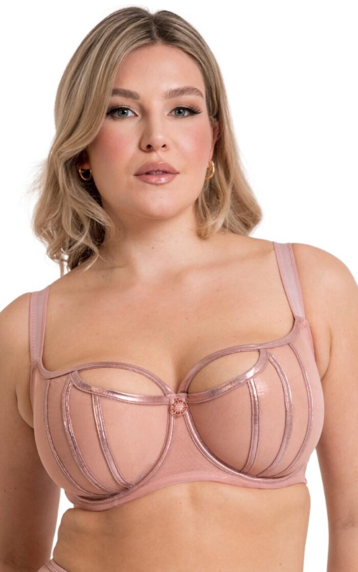 Scantilly by Curvy Kate Eos Balcony Bra - Rose Gold - 30DD