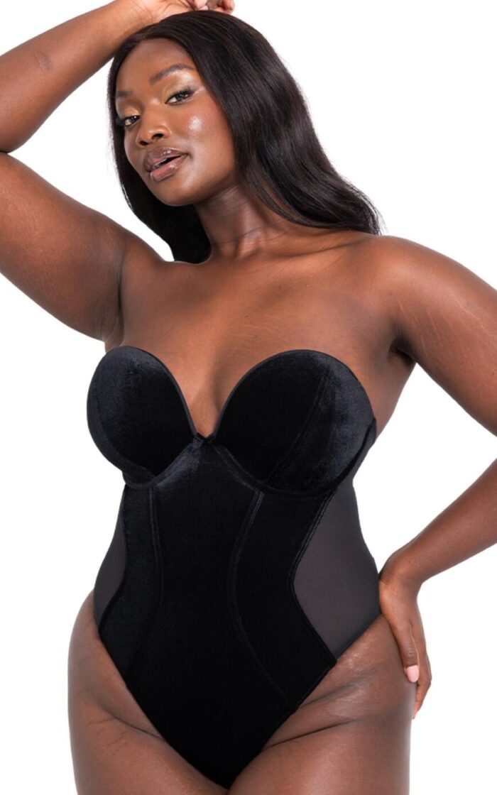 Scantilly by Curvy Kate Icon Strapless Bodysuit - Black - 30E