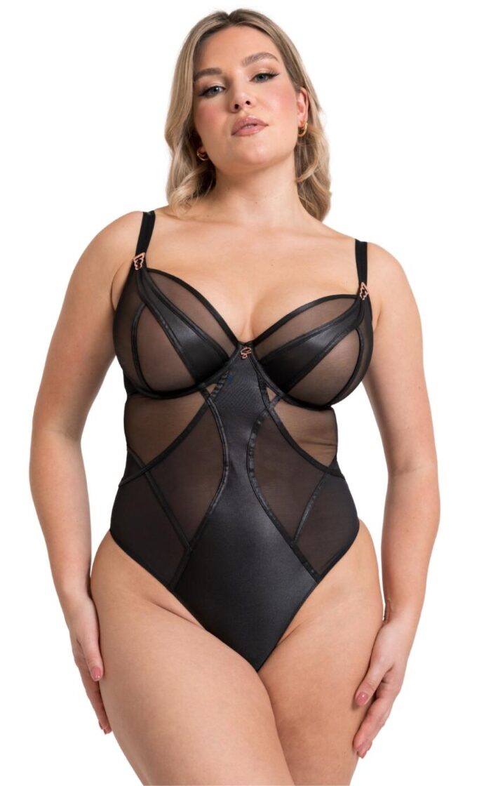 Scantilly by Curvy Kate Suspense Wired Bodysuit - Black - 30DD
