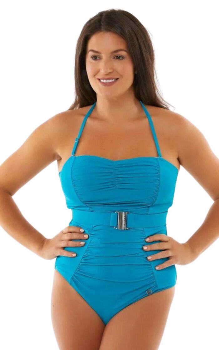 Seaspray Amelia Bandeau Swimsuit - Turquoise - XS - 8