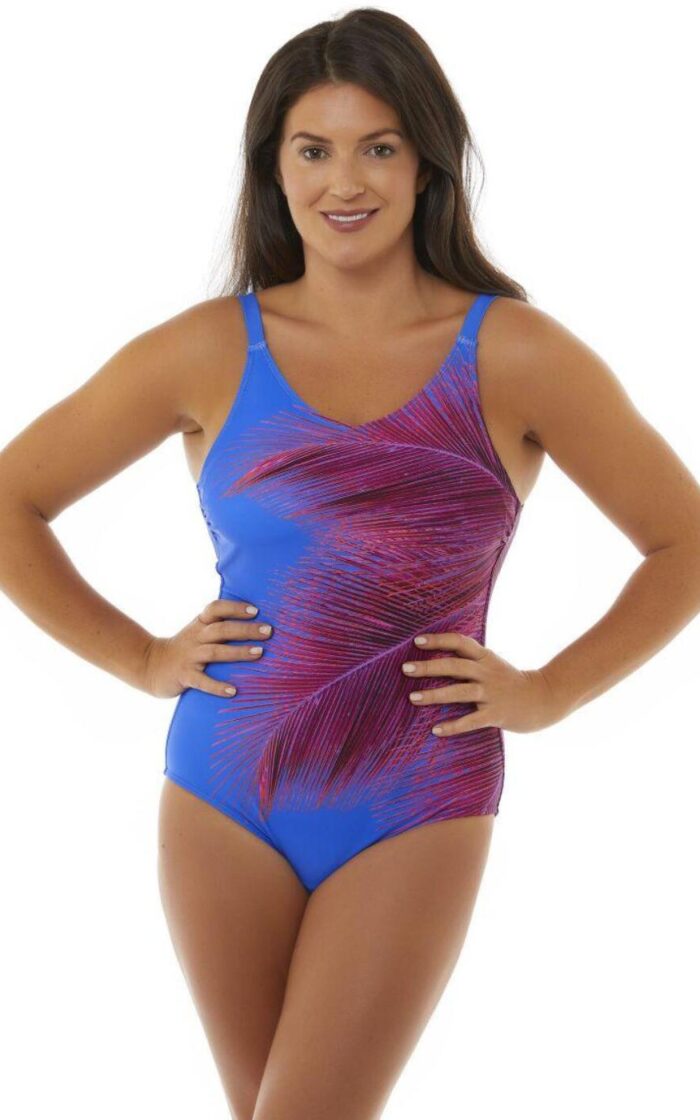 Seaspray Florence Palm Swimsuit - Pink - S - 10