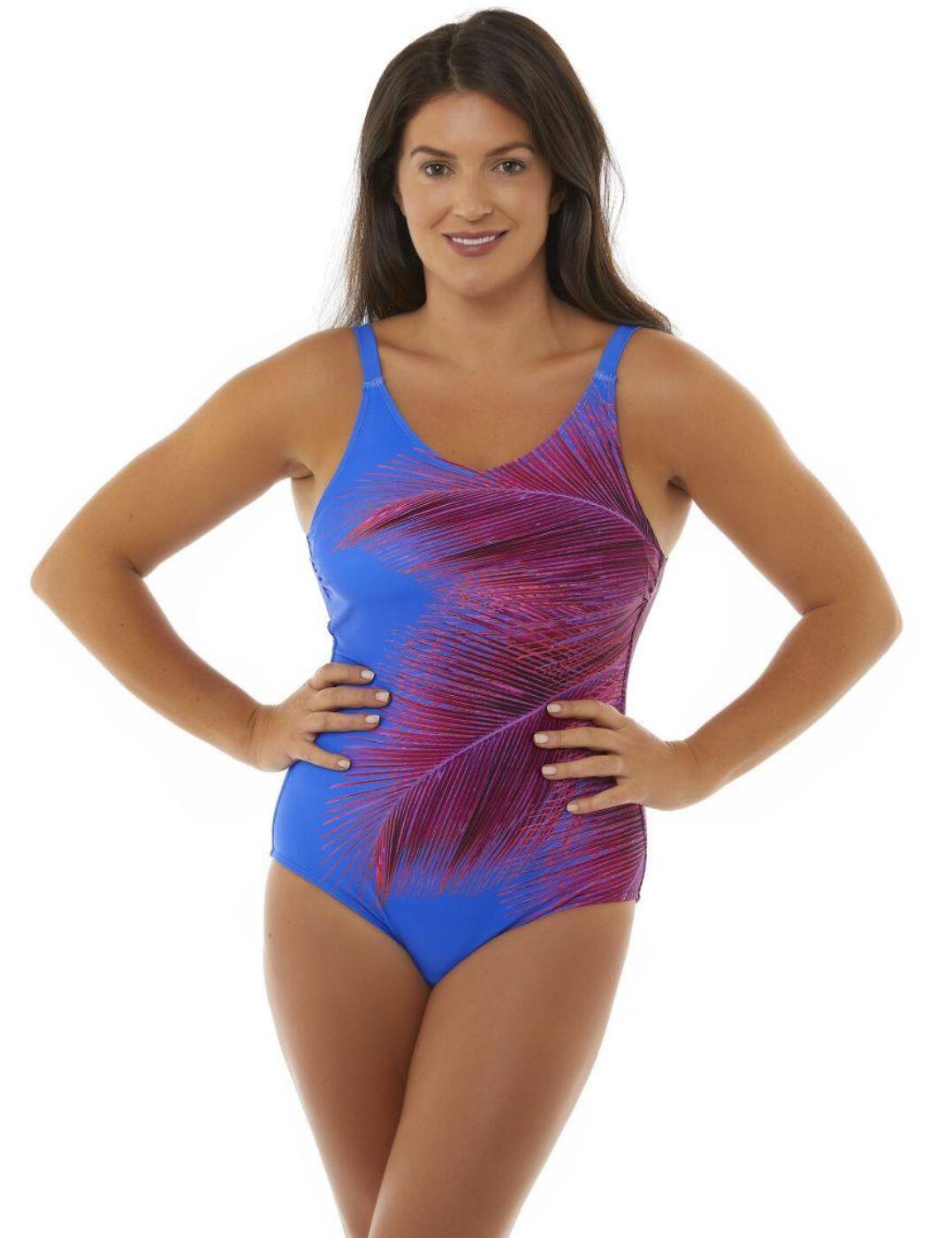 Seaspray Florence Palm Swimsuit - Pink - S - 10