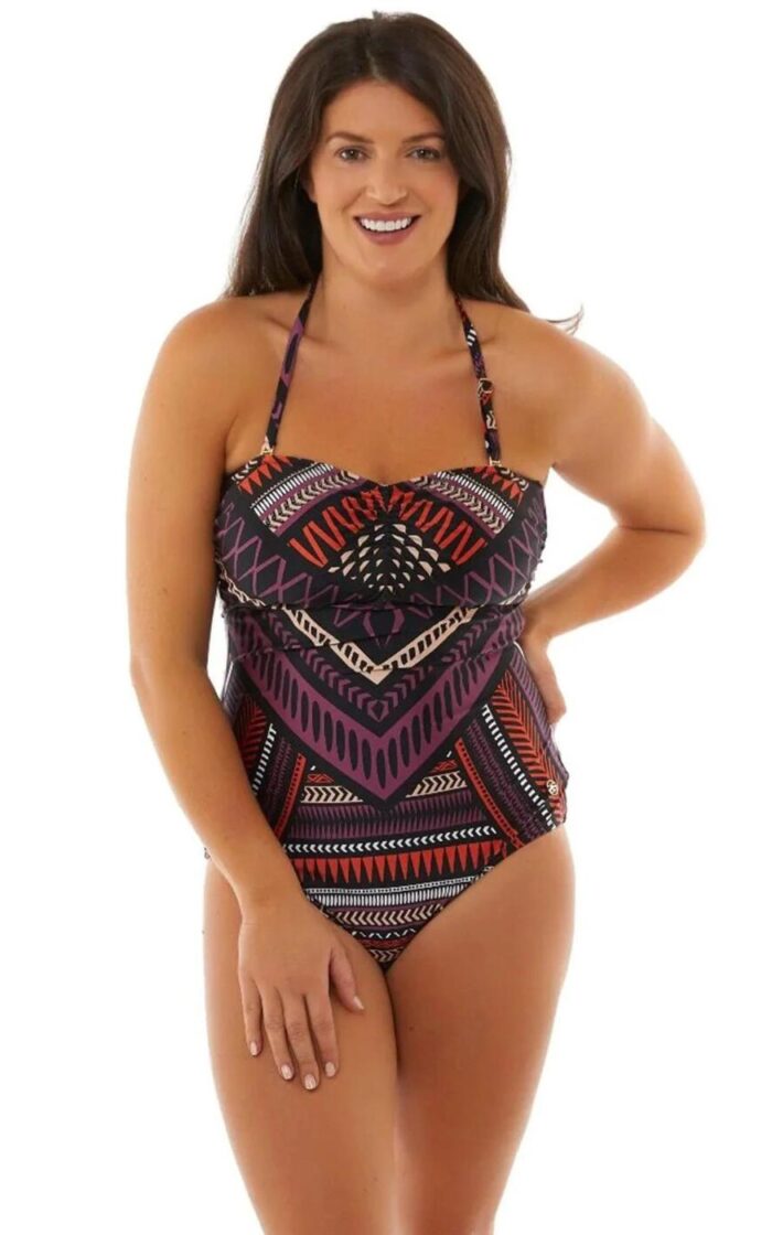 Seaspray Katherine Bandeau Swimsuit - Purple - XS - 8